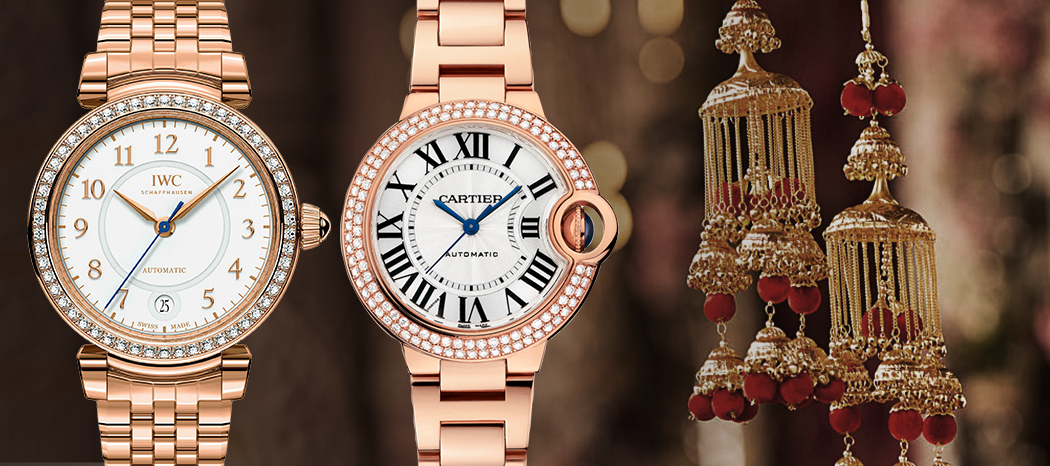Manufacturer of 18k ladies fancy rose gold watch g-2711 | Jewelxy - 80944