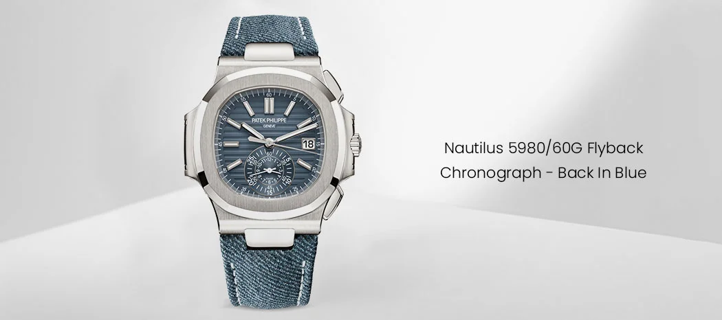 Nautilus 5980/60G Flyback Chronograph - Back In Blue
